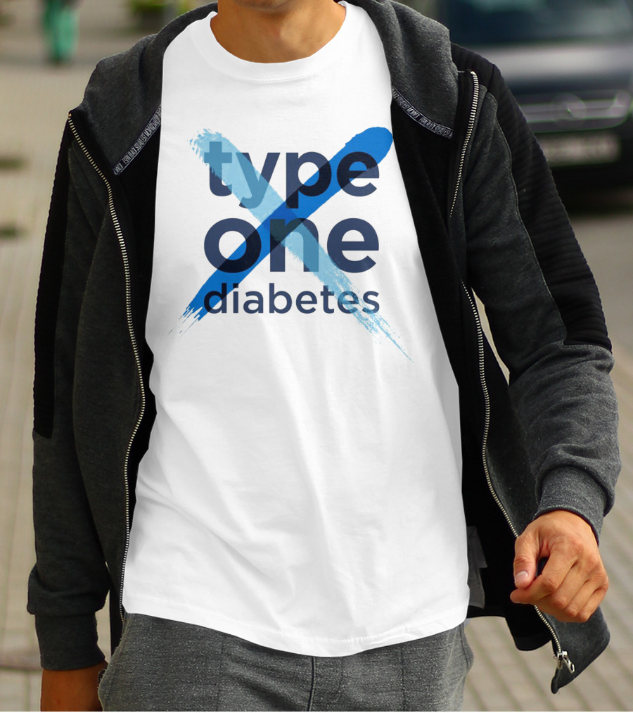 Type One Diabetes Blue Brushstroke T-Shirt