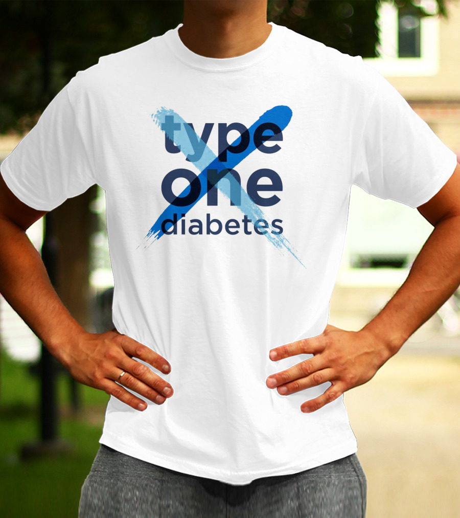Type One Diabetes Blue Brushstroke T-Shirt