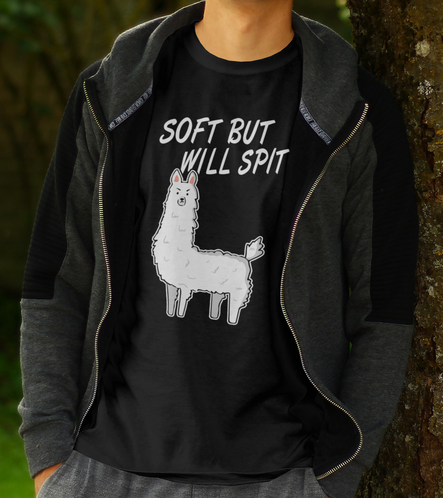 SOFT BUT WILL SPIT Llama T-Shirt