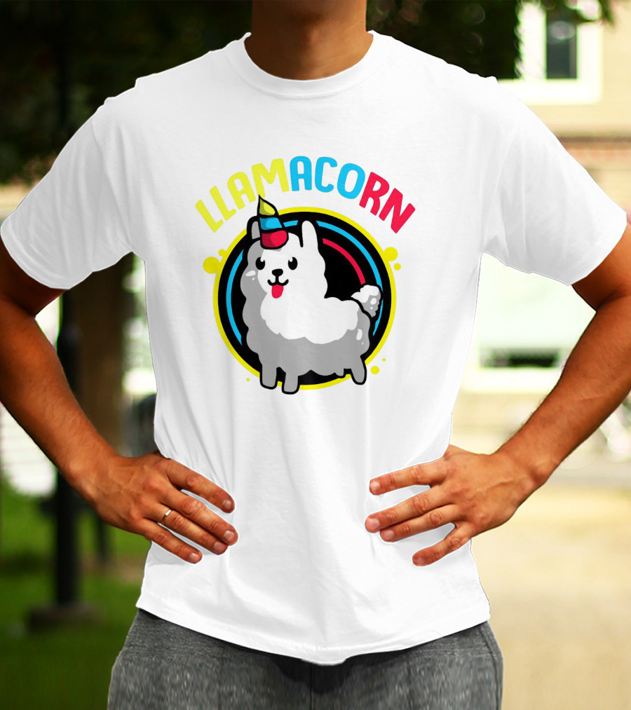 Llamacorn Llama Drama Rainbow Alpaca America T-Shirt