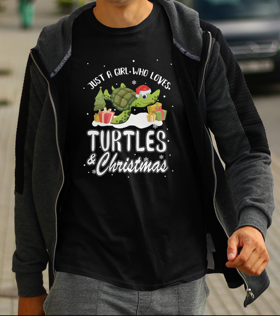 Just A Girl Who Loves Turtles And Christmas T-Shirt
