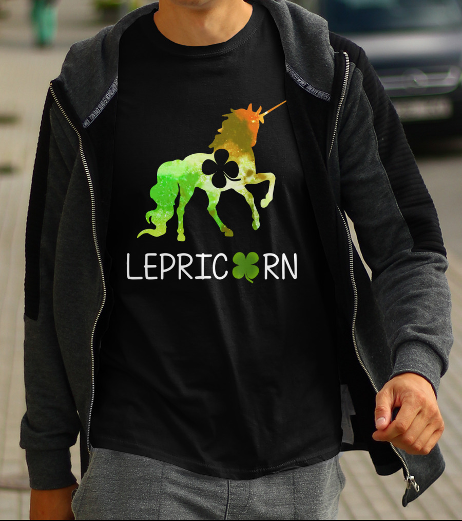 Lepricorn Shamrock Unicorn Leprechaun St. Patrick's Day T-Shirt