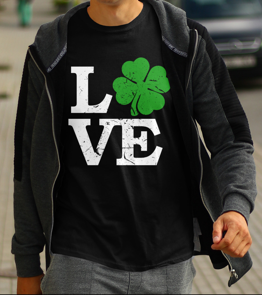 St. Patrick's Day Love With Shamrock T-Shirt