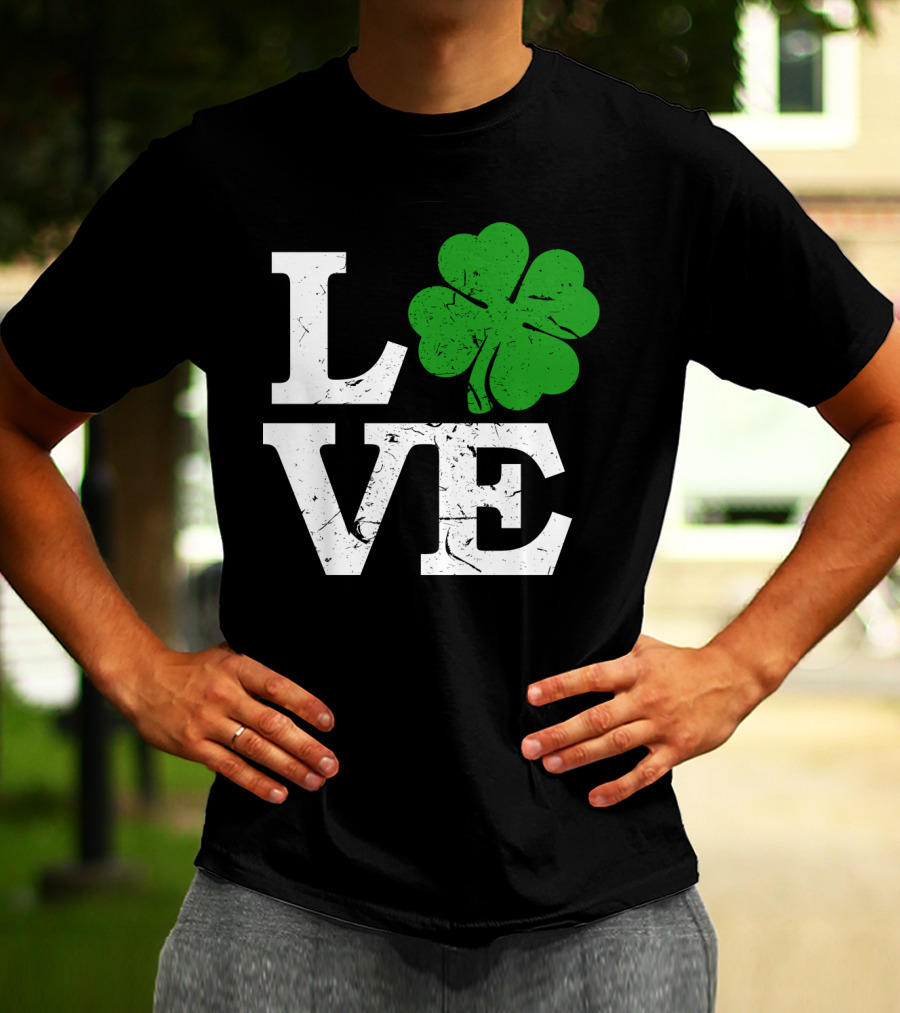 St. Patrick's Day Love With Shamrock T-Shirt