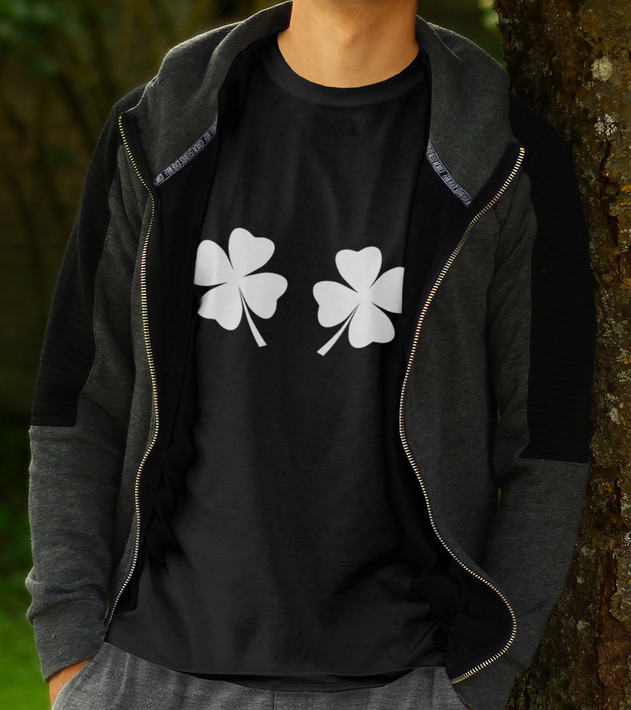 Clover Breasts Shamrock Pair For St Patricks And Pattys Day T-Shirt