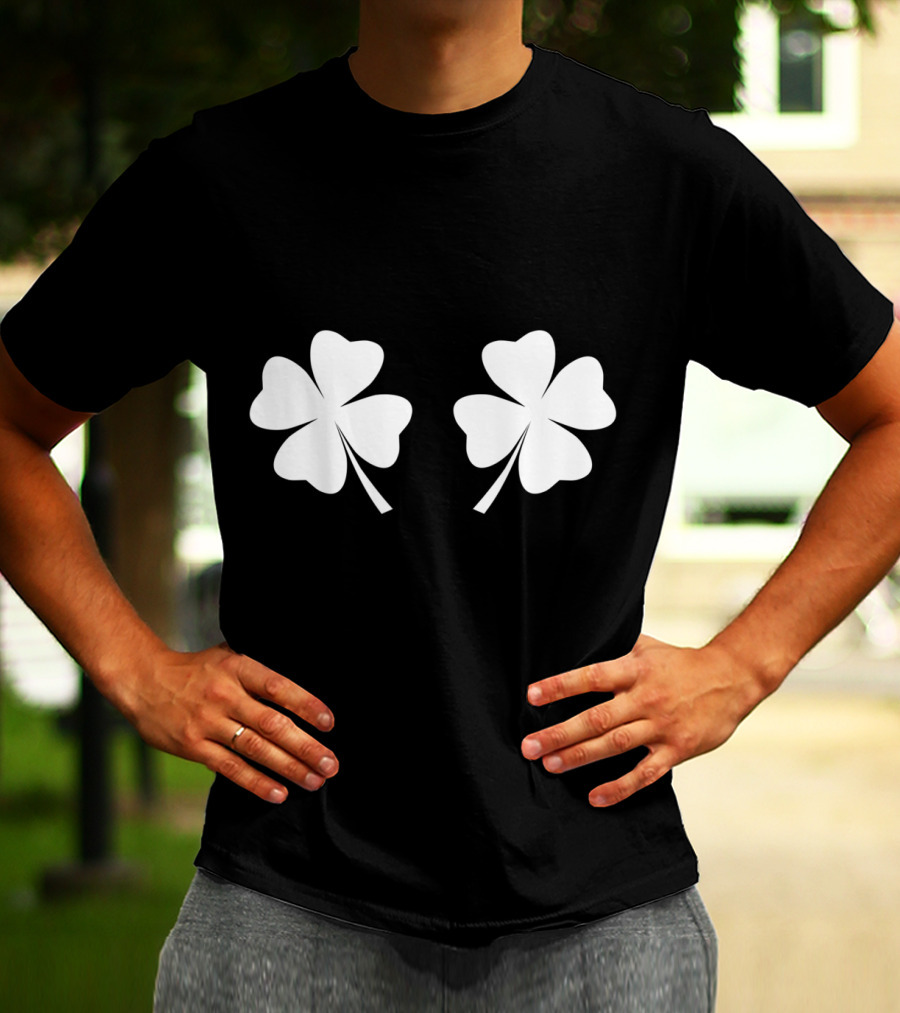 Clover Breasts Shamrock Pair For St Patricks And Pattys Day T-Shirt