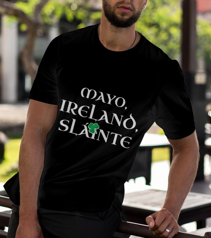 Mayo Ireland Sláinte Irish Pride Shamrock T-Shirt