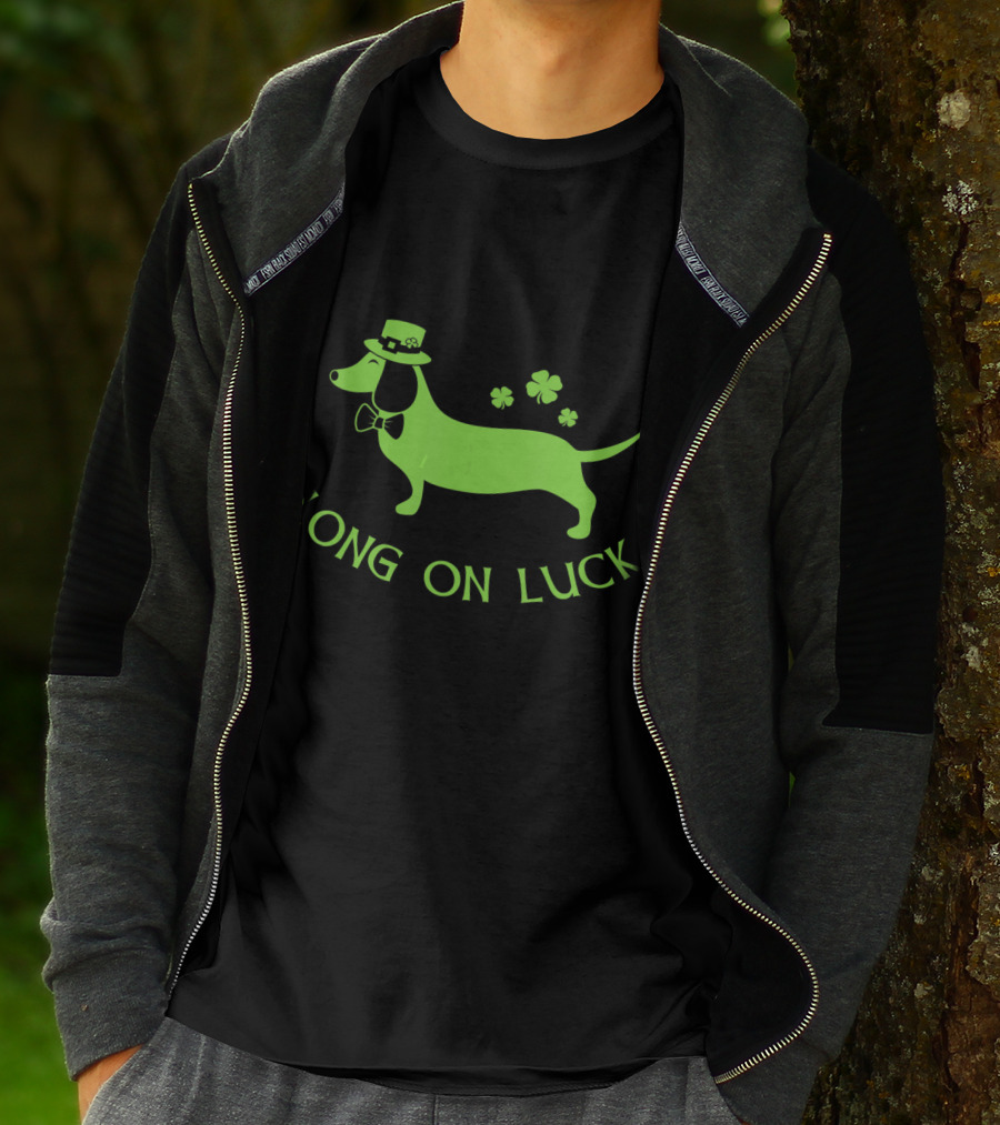 Dachshund Long On Luck Funny St. Patrick's Day Irish T-Shirt