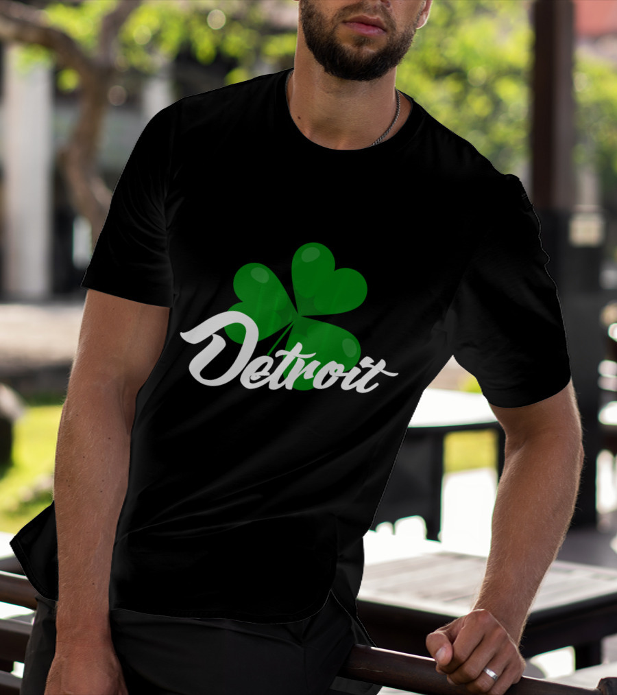 Detroit Shamrock St Patrick's Day Celebration Clovers T-Shirt