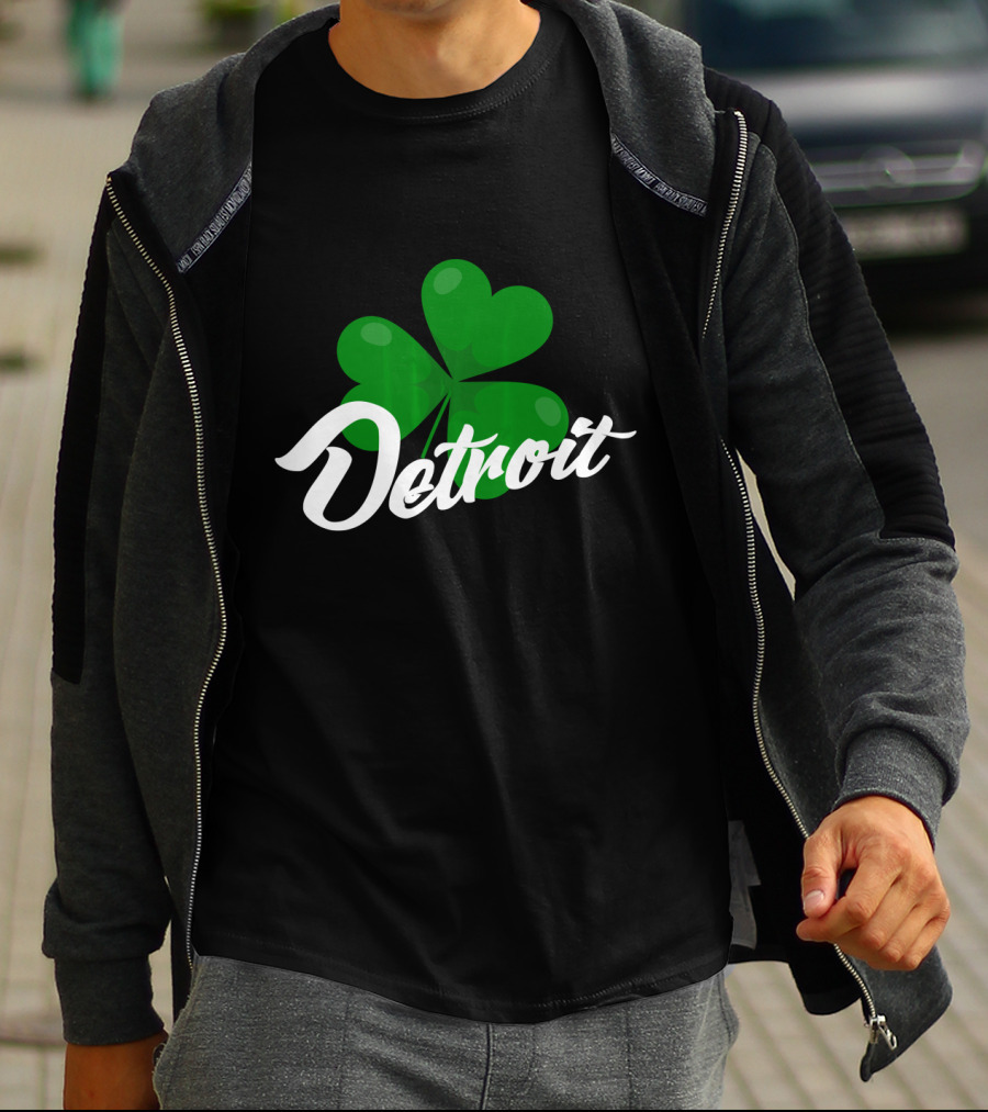 Detroit Shamrock St Patrick's Day Celebration Clovers T-Shirt