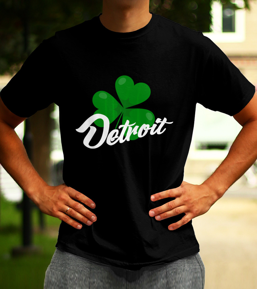 Detroit Shamrock St Patrick's Day Celebration Clovers T-Shirt