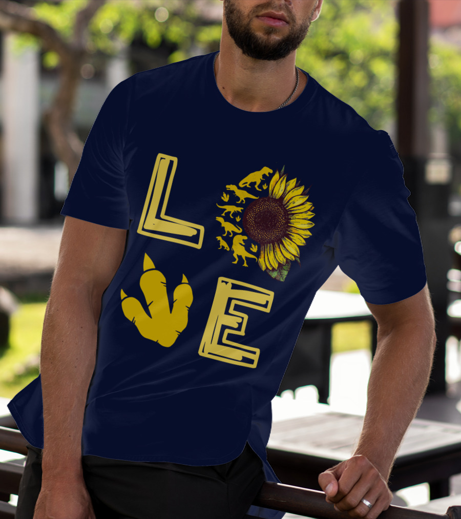 Love Sunflower Dinosaur Claw T-Shirt