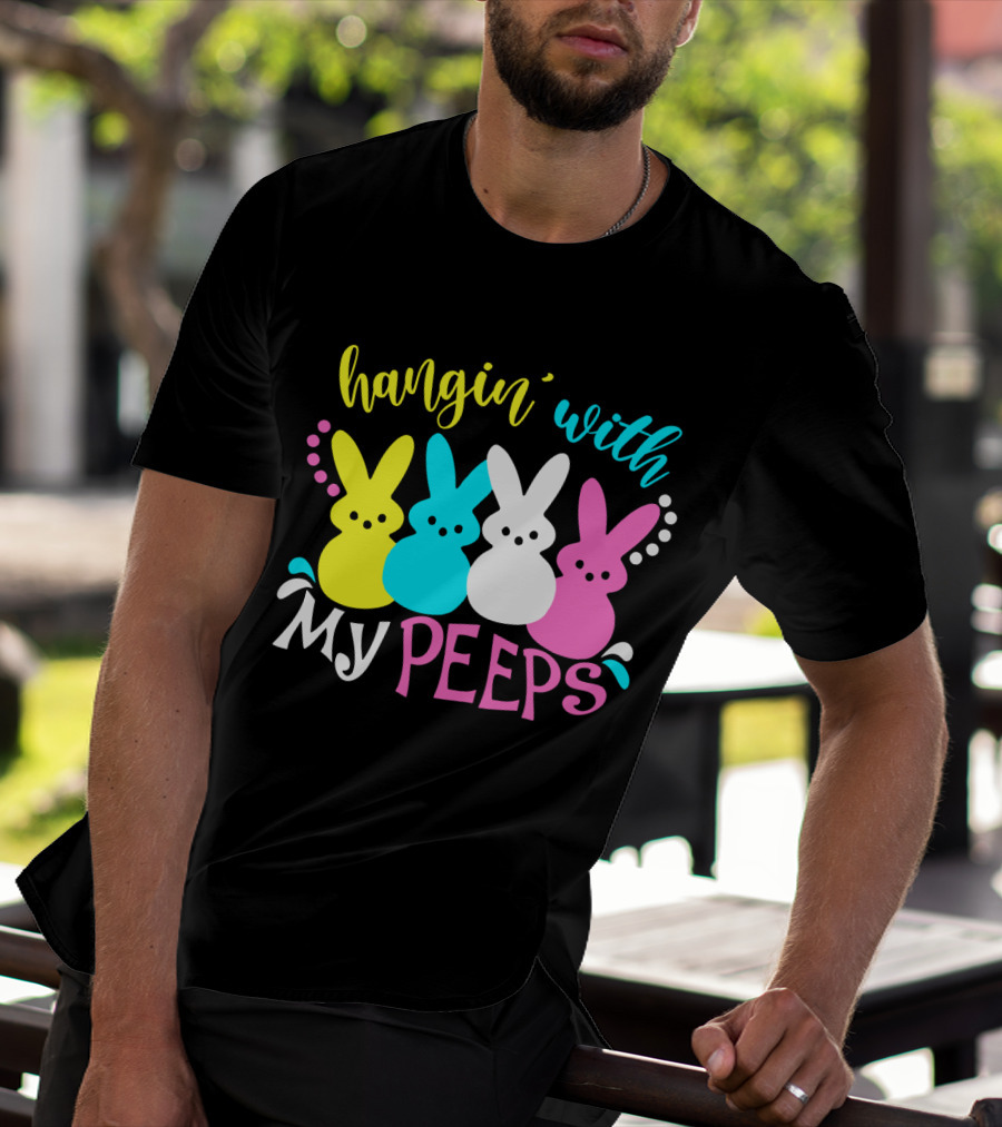 Hangin With My Peeps Pastel Bunnies T-Shirt