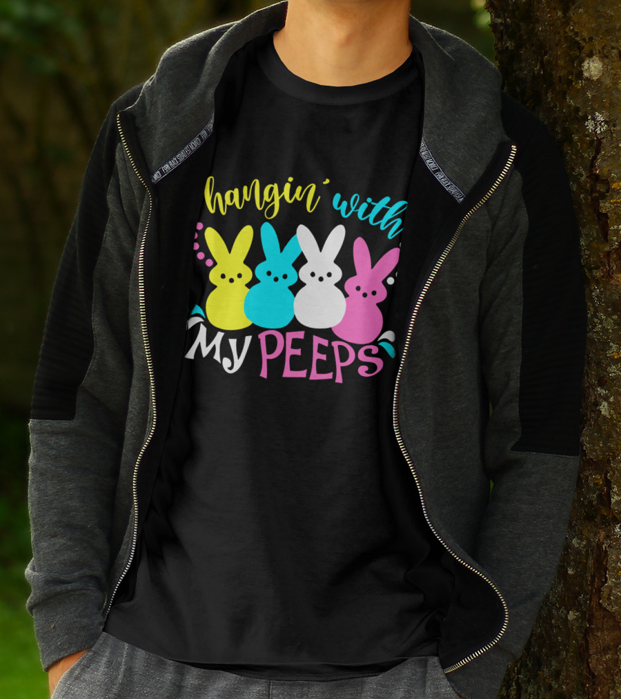 Hangin With My Peeps Pastel Bunnies T-Shirt