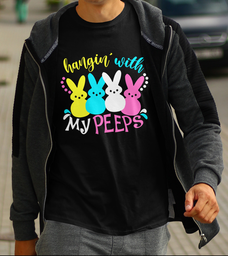 Hangin With My Peeps Pastel Bunnies T-Shirt