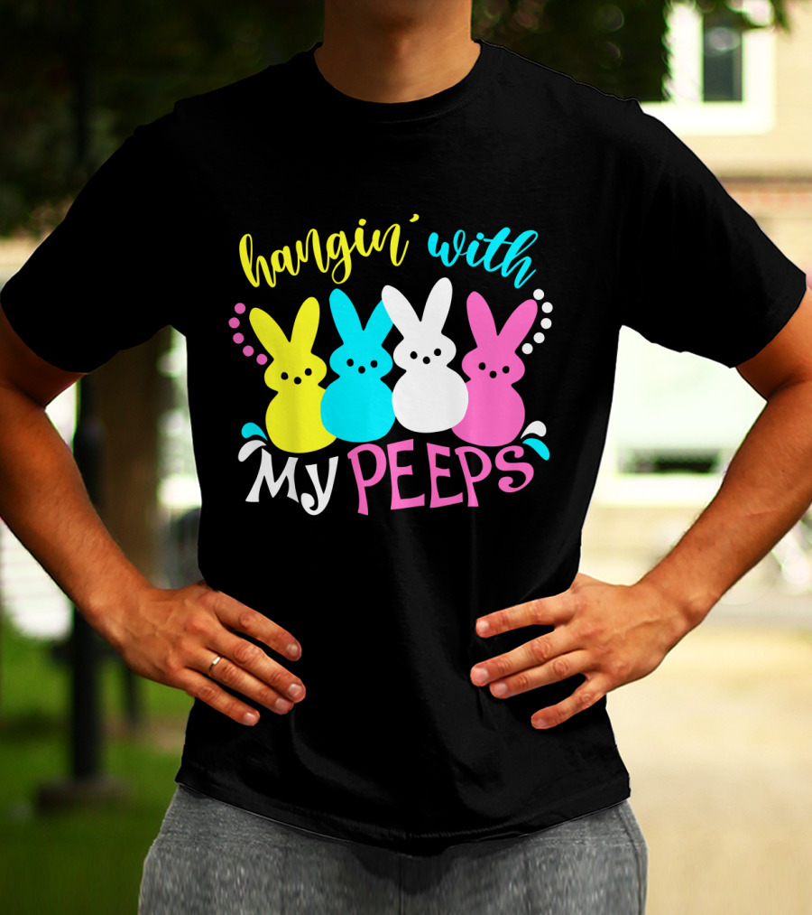 Hangin With My Peeps Pastel Bunnies T-Shirt