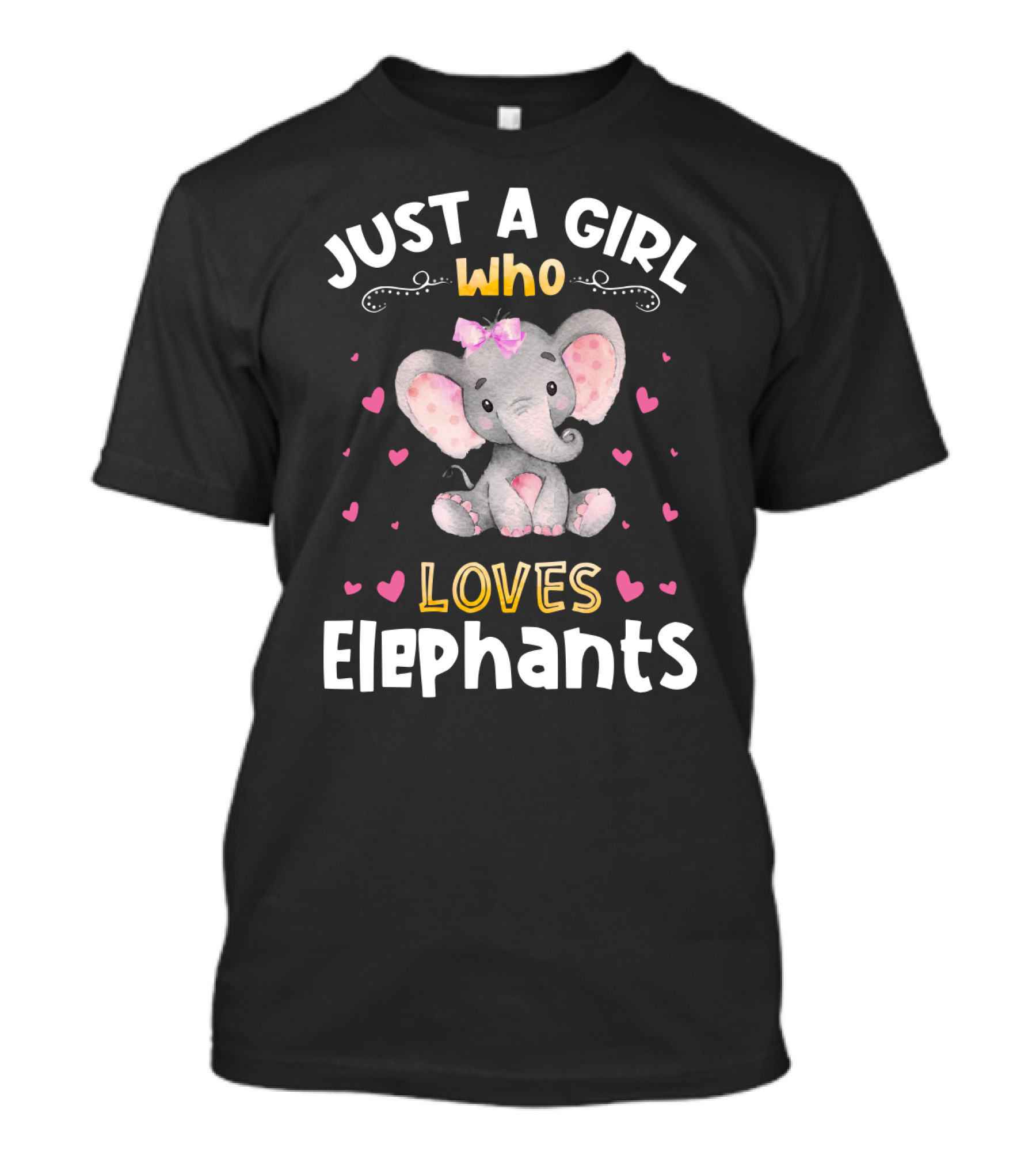 Just A Girl Who Loves Elephants Cute Heart T-Shirt