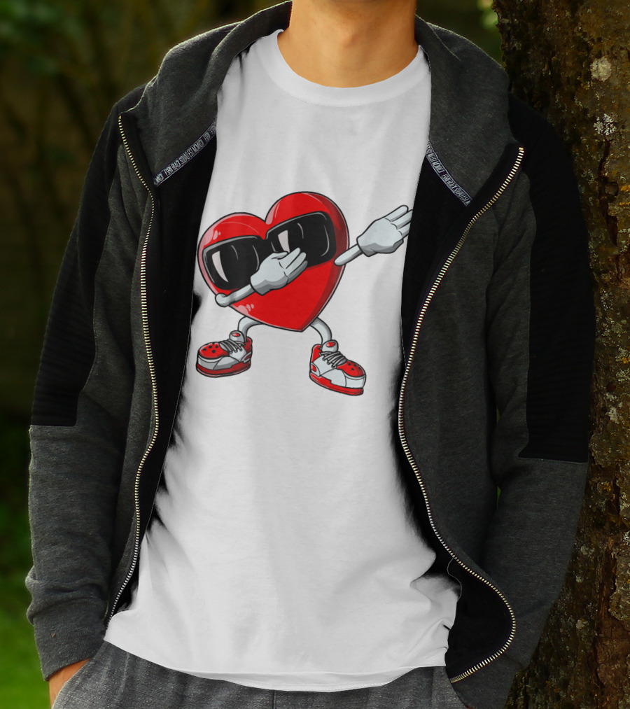 Heart Dabbing With Sunglasses And Sneakers T-Shirt