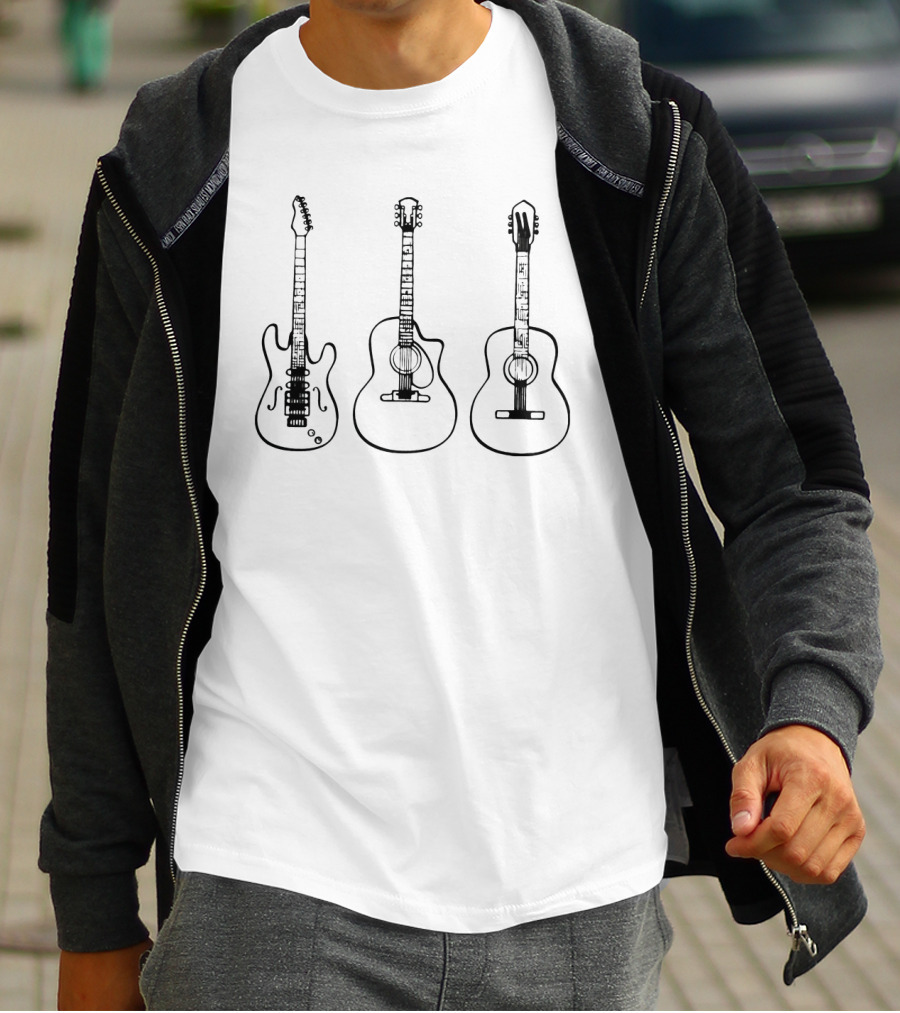 Guitars Electric Acoustic Trio T-Shirt