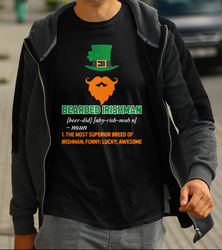 BEARDED IRISHMAN FUNNY LUCKY AWESOME T-Shirt