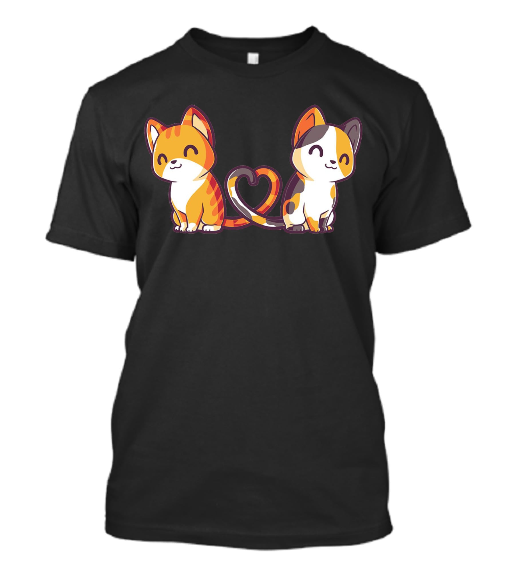 Smiling Cats With Heart-Shaped Tails T-Shirt
