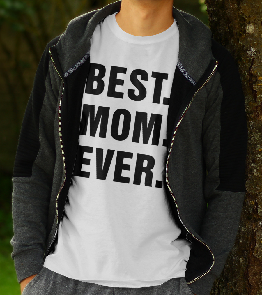 BEST MOM EVER Text T-Shirt