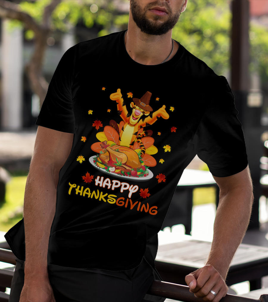 Tigger Happy Thanksgiving Turkey Feast T-Shirt