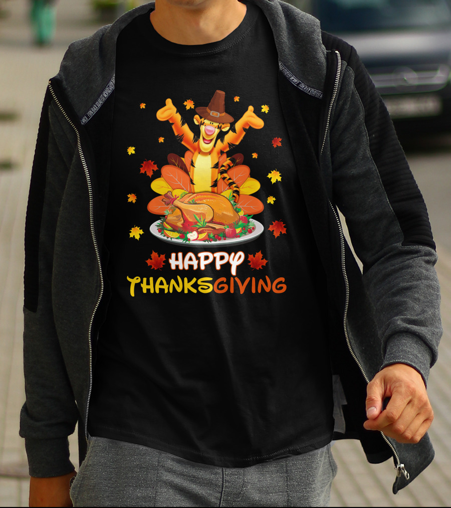 Tigger Happy Thanksgiving Turkey Feast T-Shirt