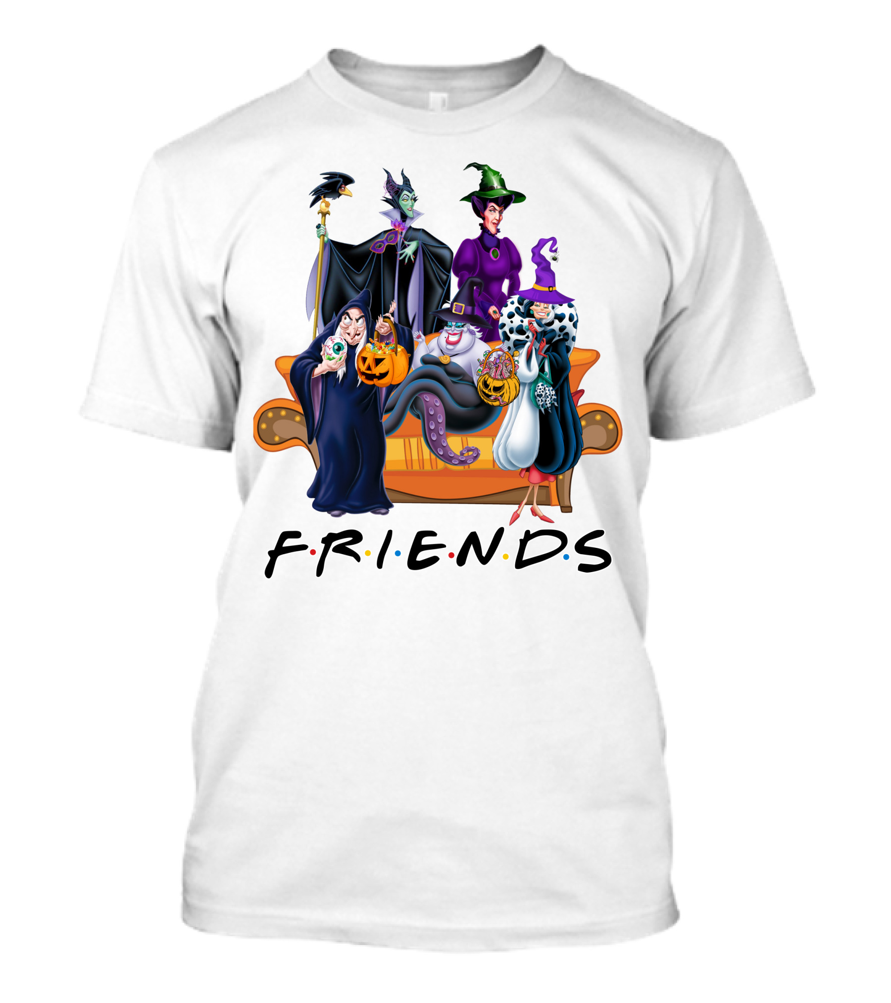 FRIENDS Halloween Villains Couch Scene T-Shirt