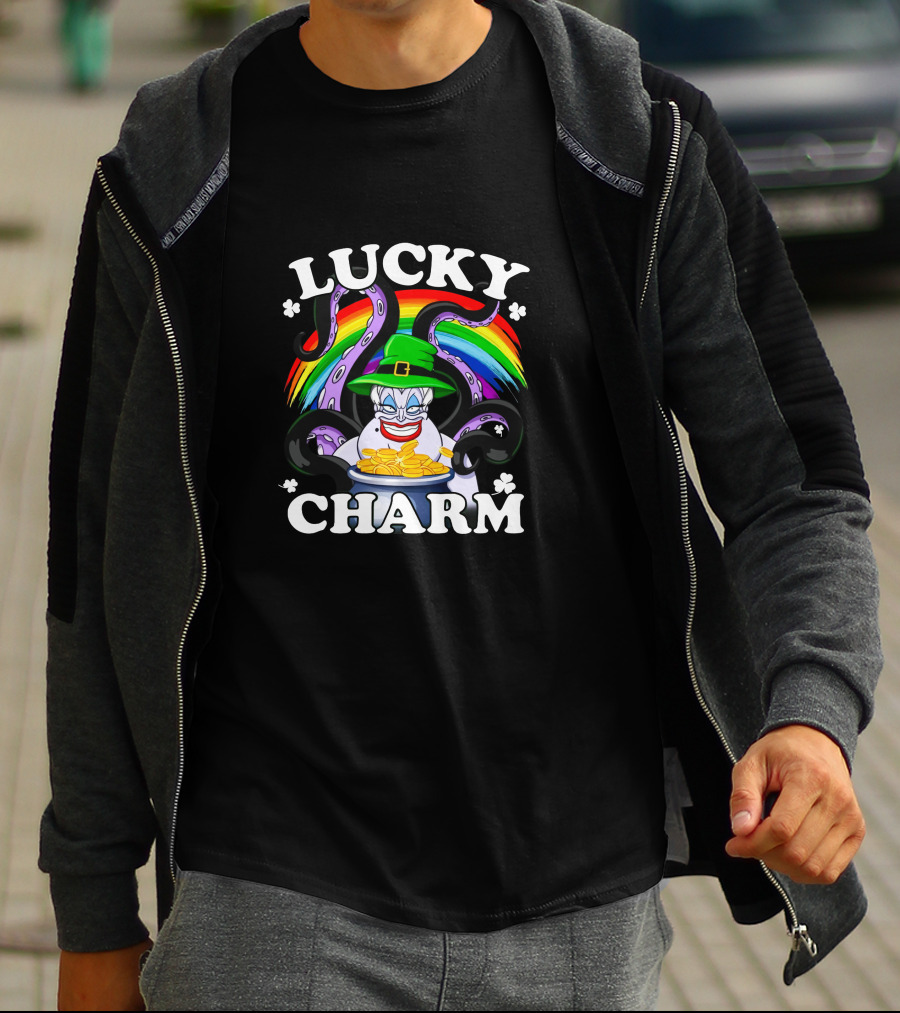 Lucky Charm Villains Patrick's Day Rainbow Tentacles Coins T-Shirt