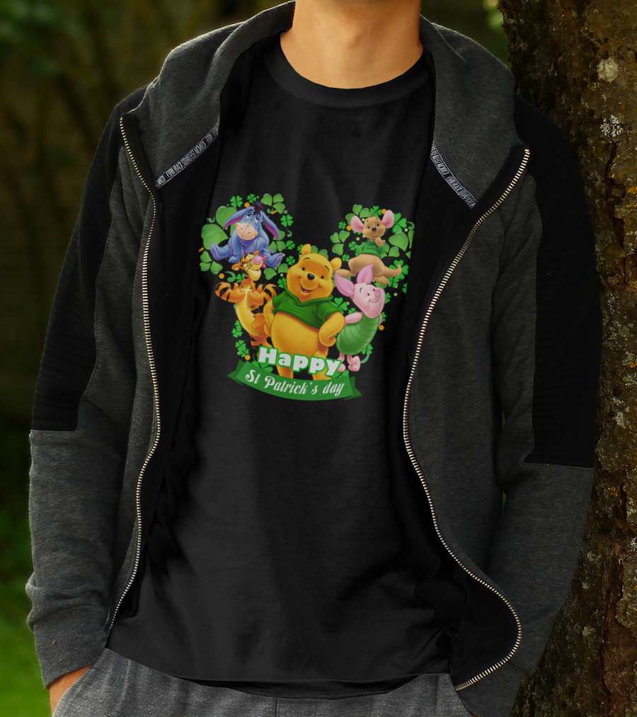 Happy St Patrick's Day Winnie The Pooh And Friends T-Shirt