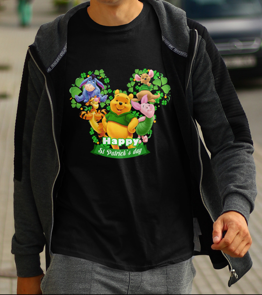 Happy St Patrick's Day Winnie The Pooh And Friends T-Shirt