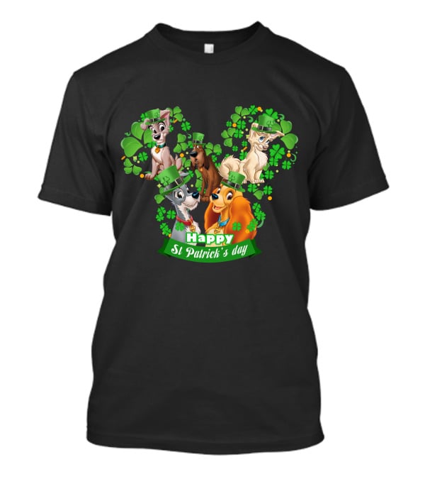 Lady And Tramp Happy St Patrick's Day T-Shirt