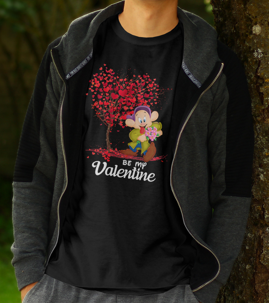 Be My Valentine Dopey Hearts Tree Bouquet T-Shirt