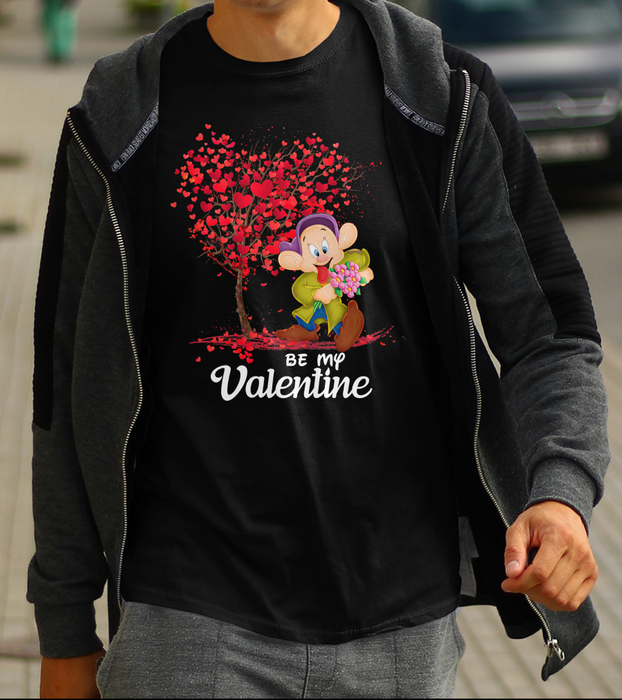 Be My Valentine Dopey Hearts Tree Bouquet T-Shirt