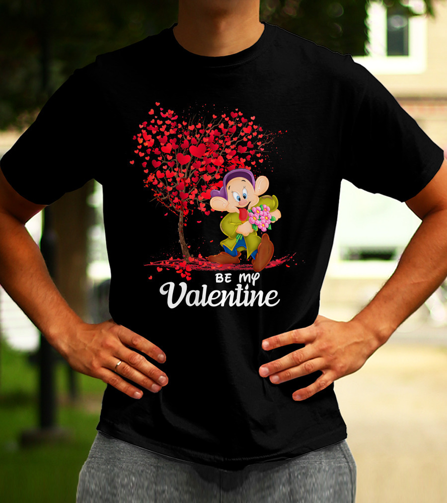 Be My Valentine Dopey Hearts Tree Bouquet T-Shirt