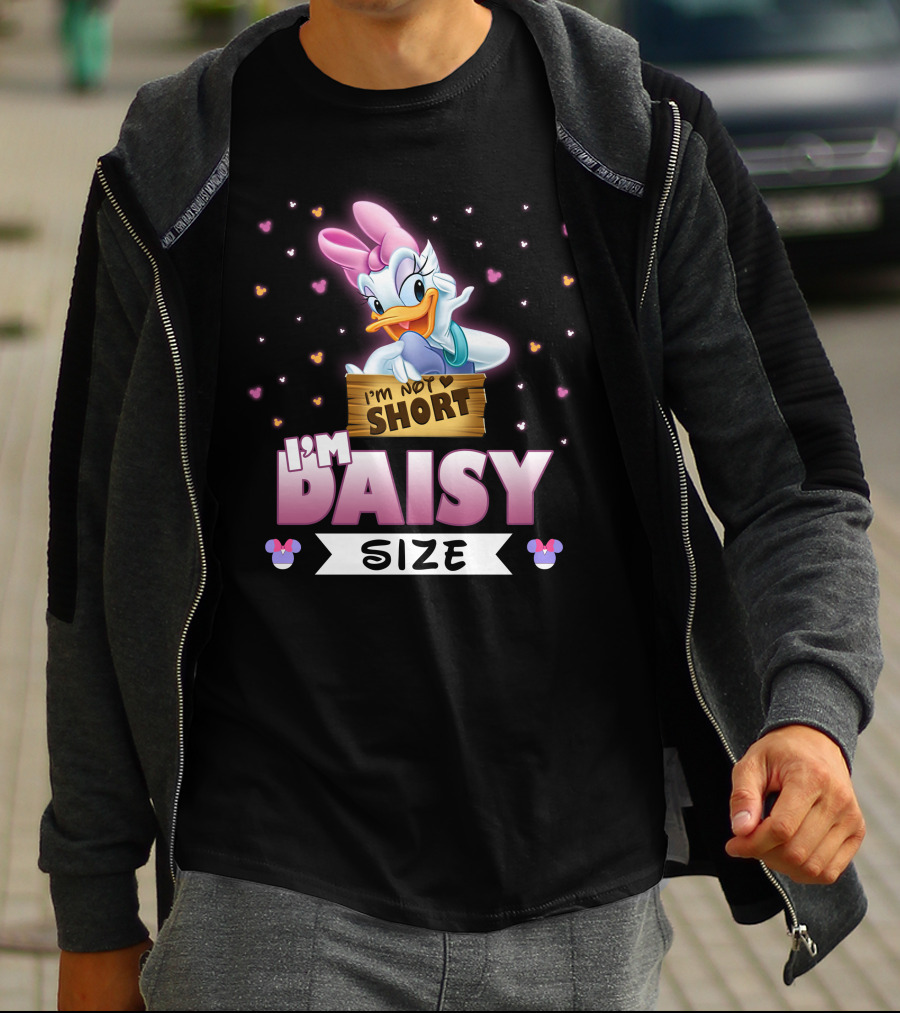 I'M NOT SHORT I'M DAISY SIZE Disney Hearts Bows T-Shirt