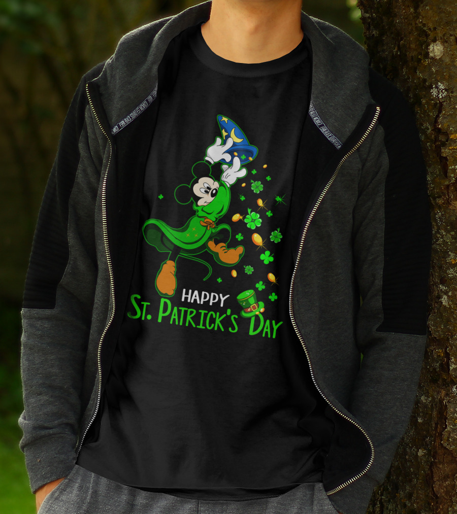 Mickey Mouse Fantasia Happy St. Patrick's Day T-Shirt