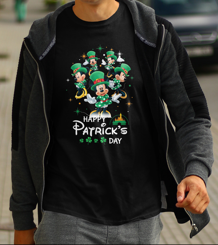 Happy Patrick's Day Minnie Mouse St. Patrick's T-Shirt