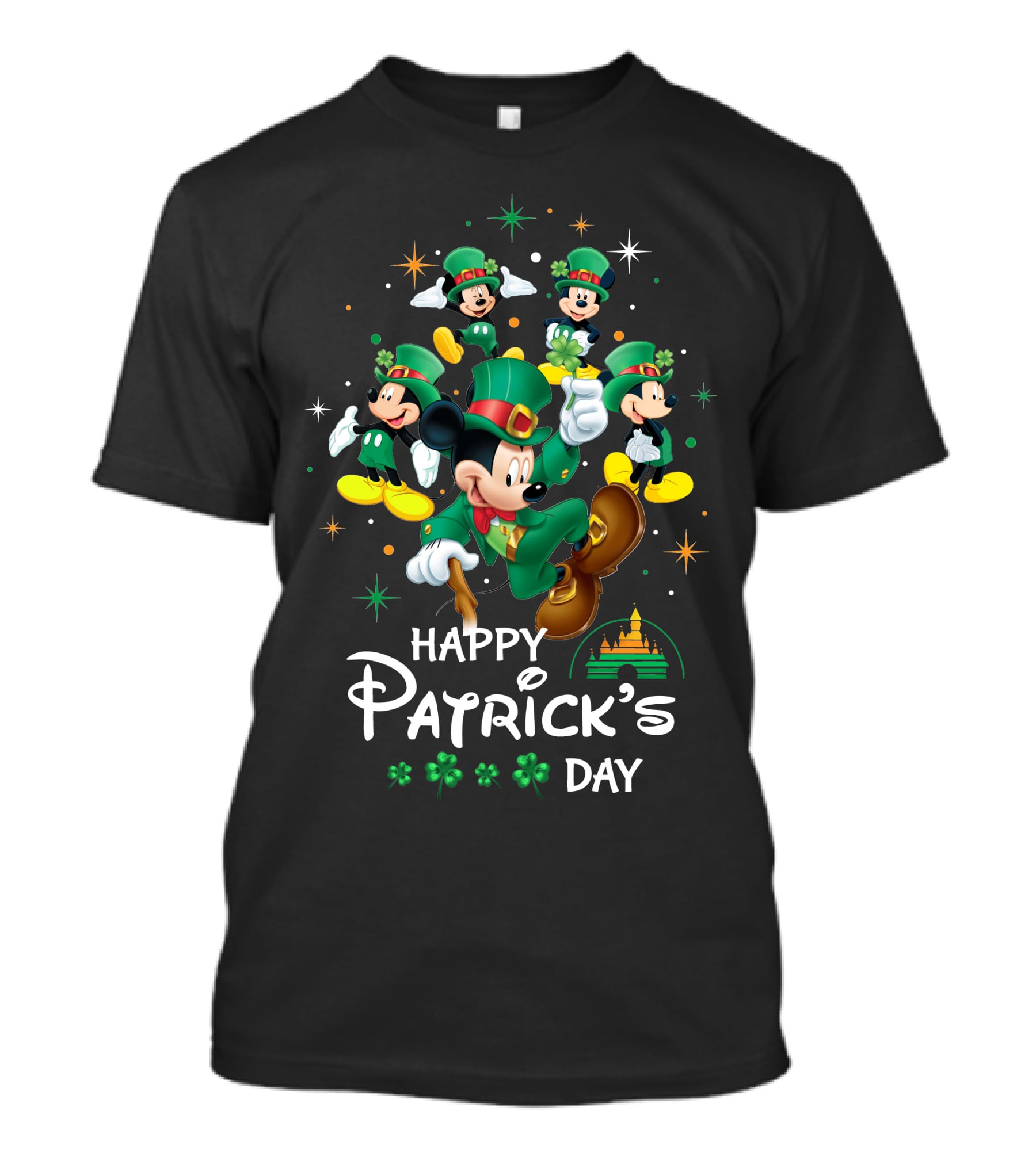 Happy Patrick's Day Mickey Mouse Clover Festivities T-Shirt