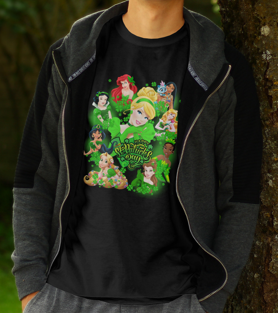 Happy St. Patrick's Day Disney Princesses T-Shirt