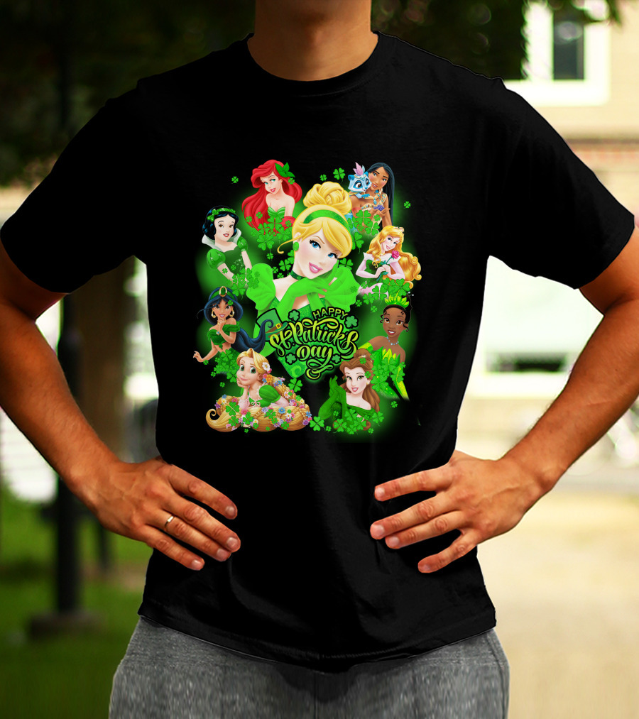 Happy St. Patrick's Day Disney Princesses T-Shirt