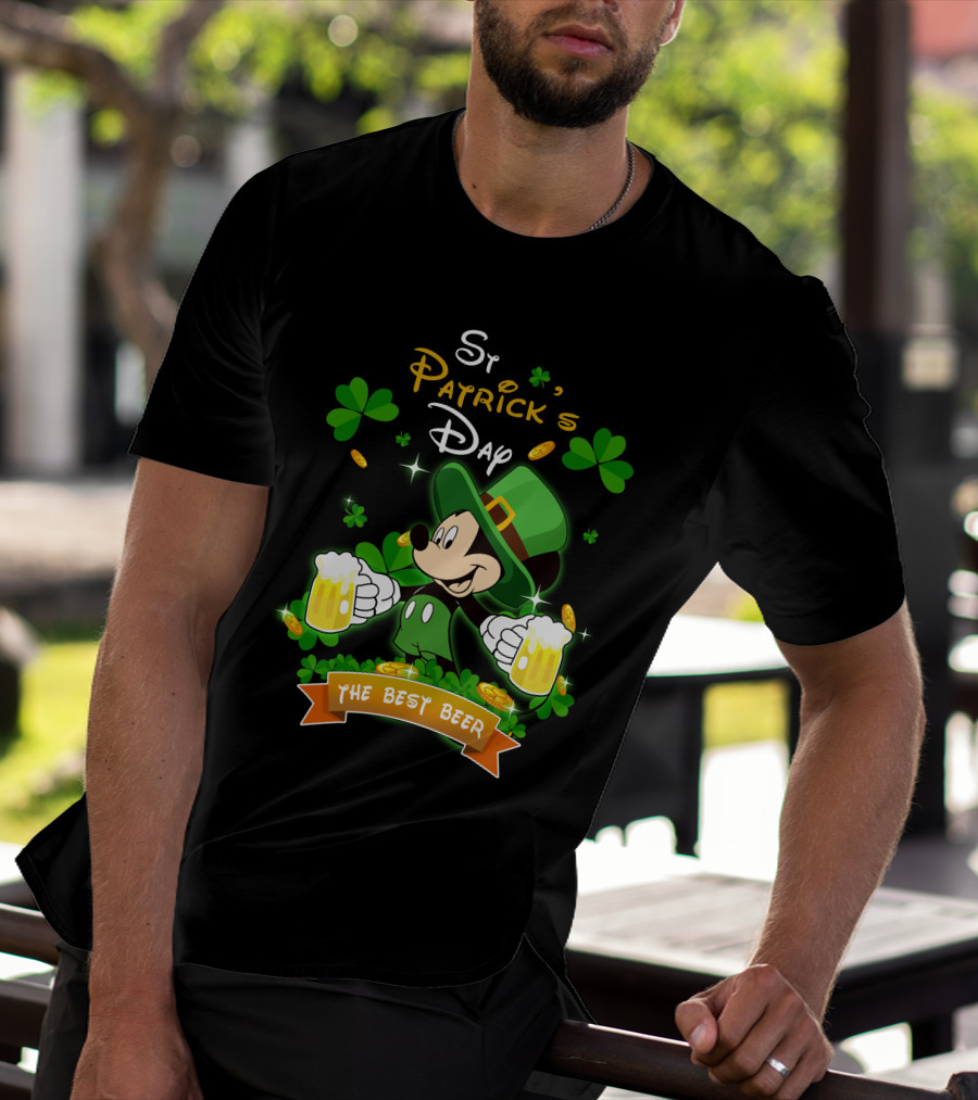 St Patrick's Day Mickey The Best Beer T-Shirt