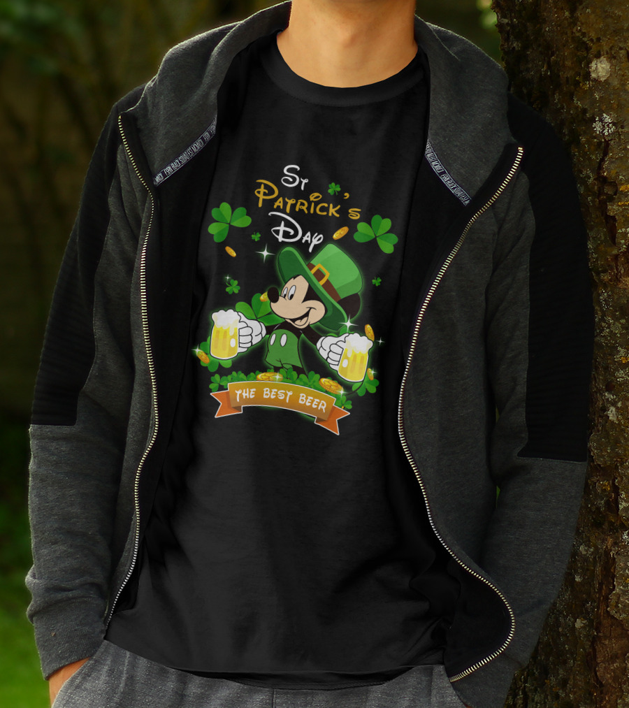 St Patrick's Day Mickey The Best Beer T-Shirt