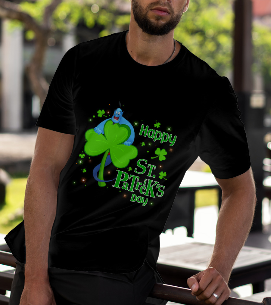 Happy St. Patrick's Day Genie Shamrock T-Shirt