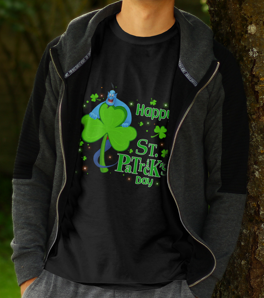 Happy St. Patrick's Day Genie Shamrock T-Shirt