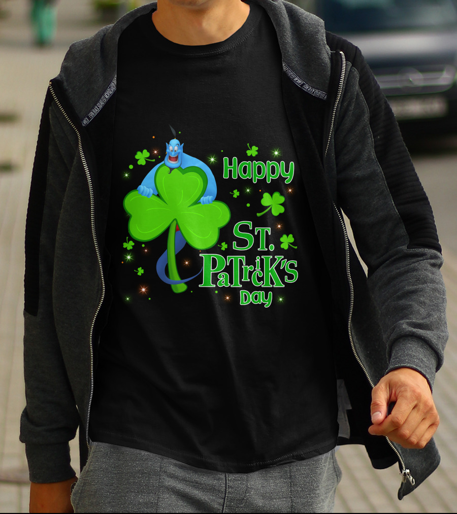 Happy St. Patrick's Day Genie Shamrock T-Shirt