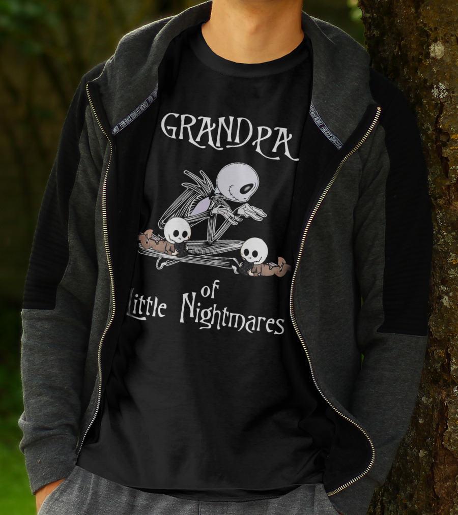 GRANDPA Of Little Nightmares Vintage Skeleton And Skulls T-Shirt