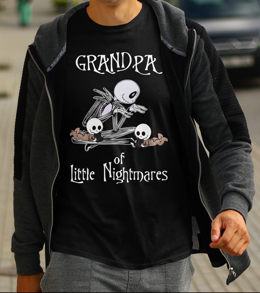 GRANDPA Of Little Nightmares Vintage Skeleton And Skulls T-Shirt