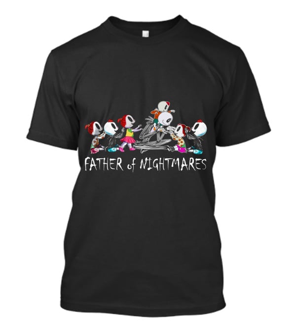 Father Of Nightmares 3 Boys 3 Girls Skeleton Family T-Shirt